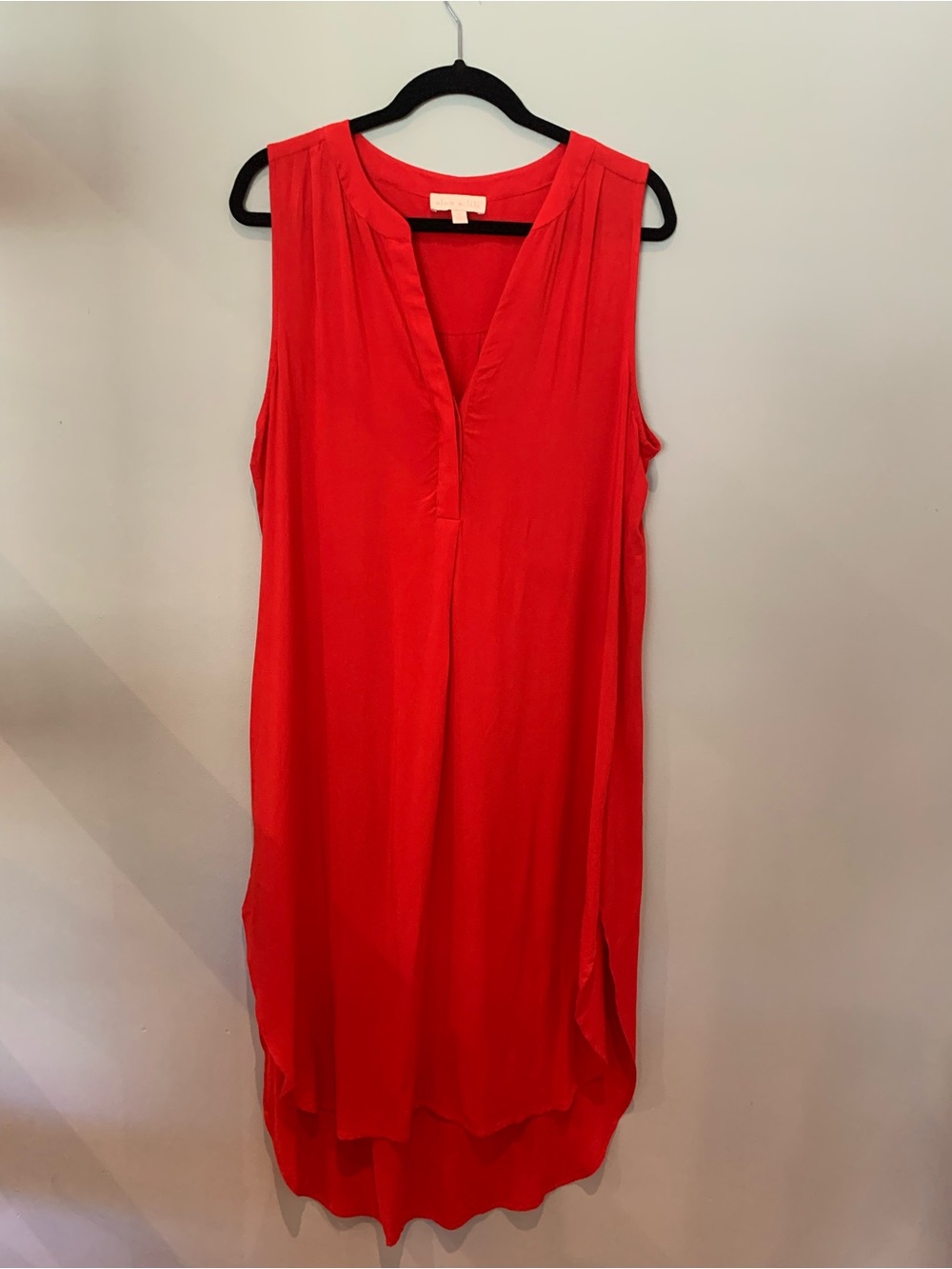 Red Garment with Care Label - Vibrant Red